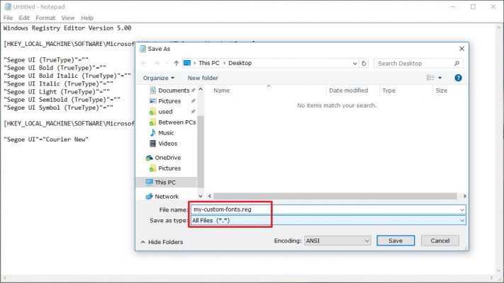 Font Chữ Win 10